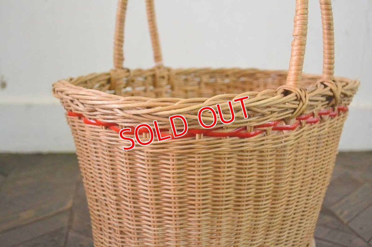 画像7: UKヴィンテージ・ショッピングバスケット/レッドライン (7)