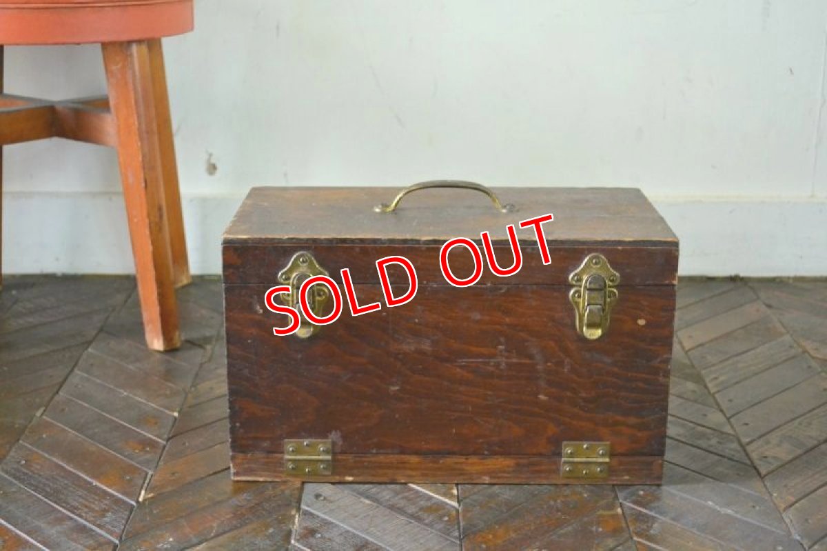 画像2: US50s木製タックルボックス (2)