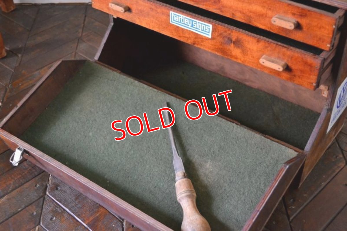 画像7: UK50s木製ツールボックス (7)