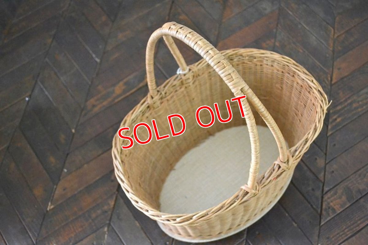 画像5: UKヴィンテージ・ショッピングバスケット/レッドライン (5)