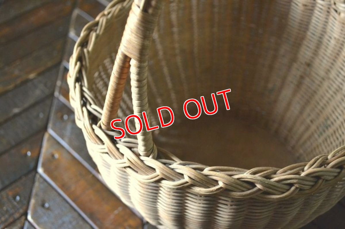 画像4: UKヴィンテージ・丸型バスケット (4)