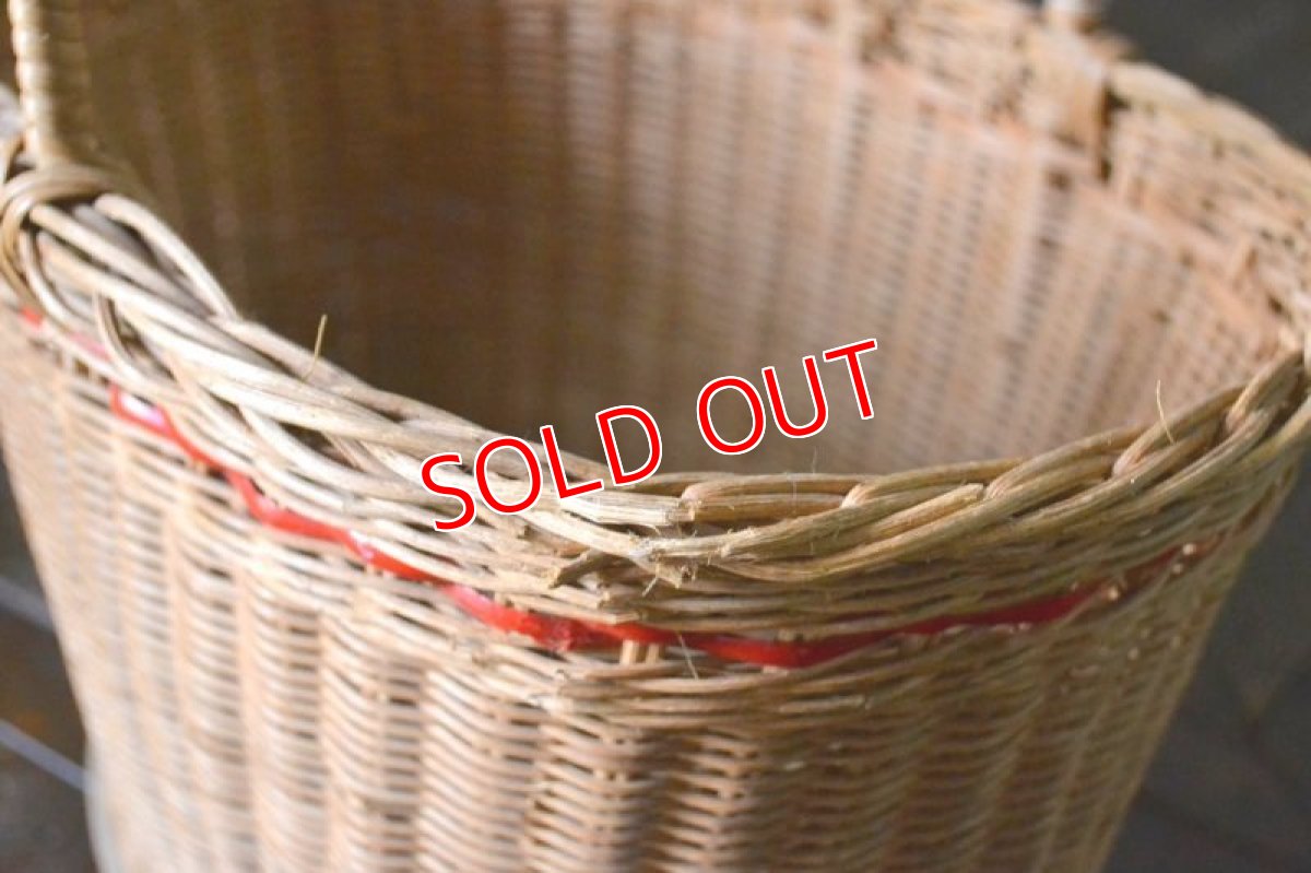 画像11: UKヴィンテージ・ショッピングバスケット/レッドライン (11)