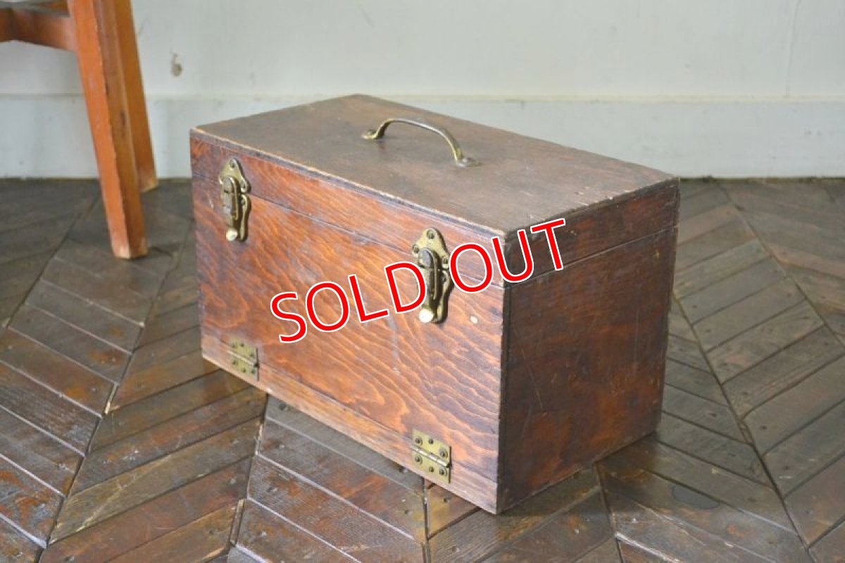 画像3: US50s木製タックルボックス (3)