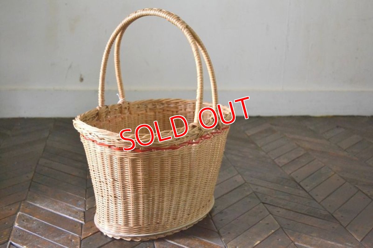画像3: UKヴィンテージ・ショッピングバスケット/レッドライン (3)