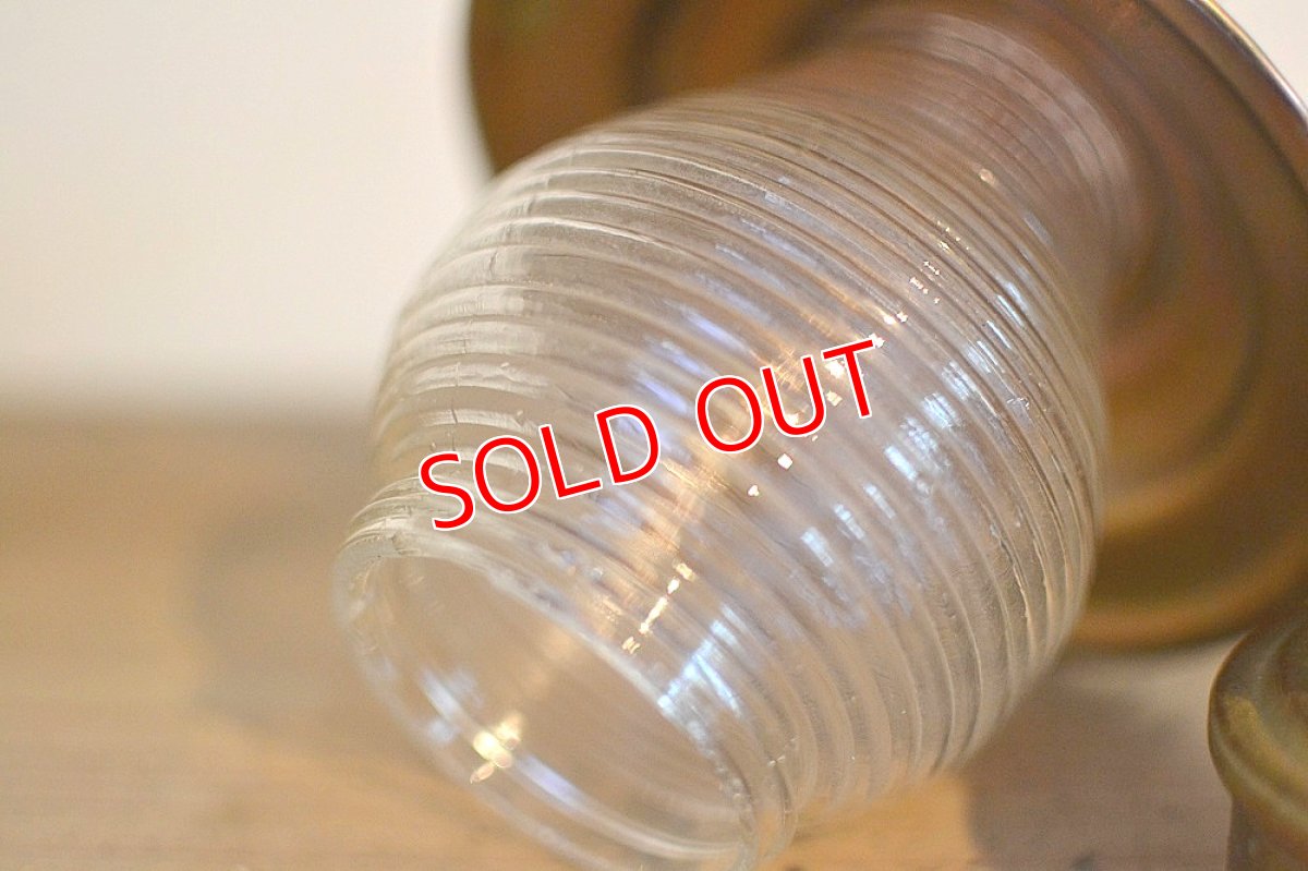 画像9: 60sボーダーエンボスホヤガラスオイルランプ (9)