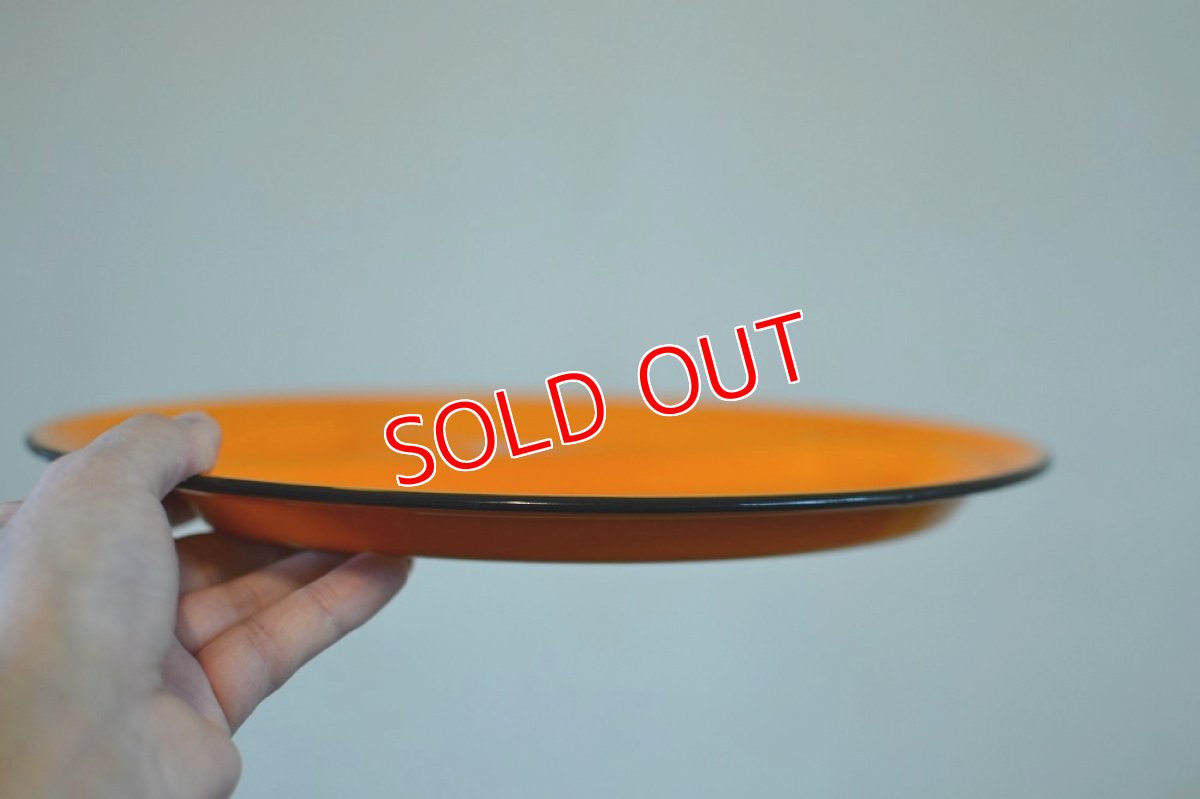 画像6: ＵＳヴィンテージ・スリーコンパートメントホーロープレート/オレンジ (6)