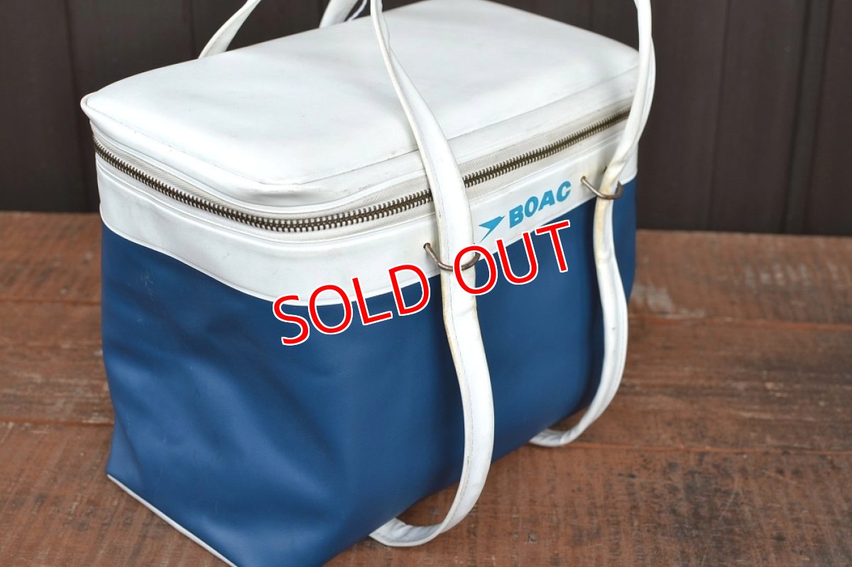 画像3: 70s BOAC英国海外航空ミニクーラーバッグ (3)