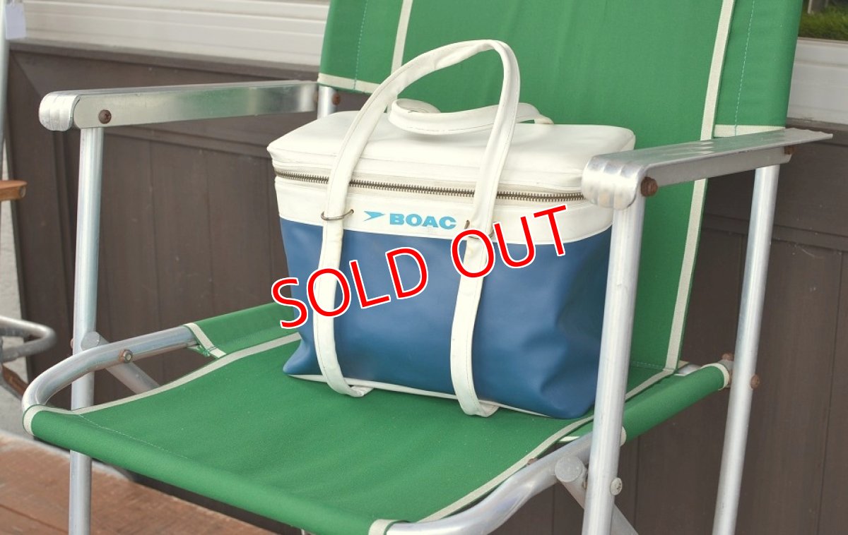 画像2: 70s BOAC英国海外航空ミニクーラーバッグ (2)
