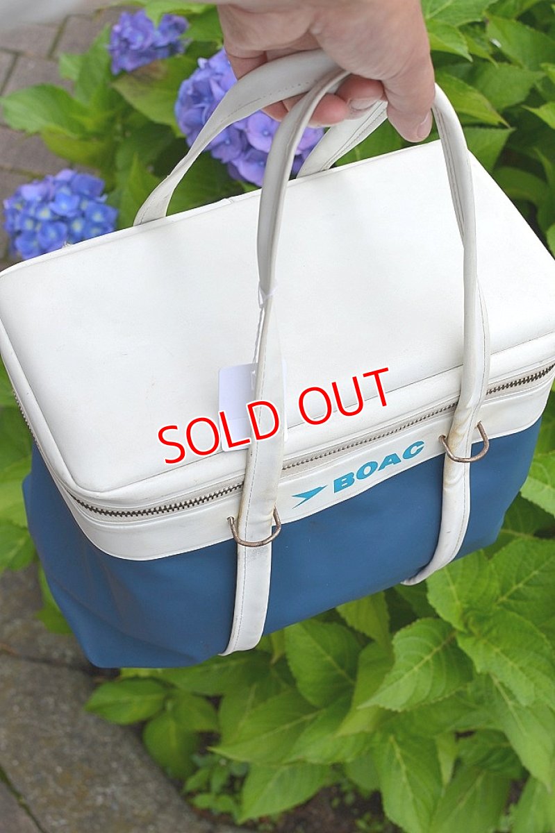 画像9: 70s BOAC英国海外航空ミニクーラーバッグ (9)
