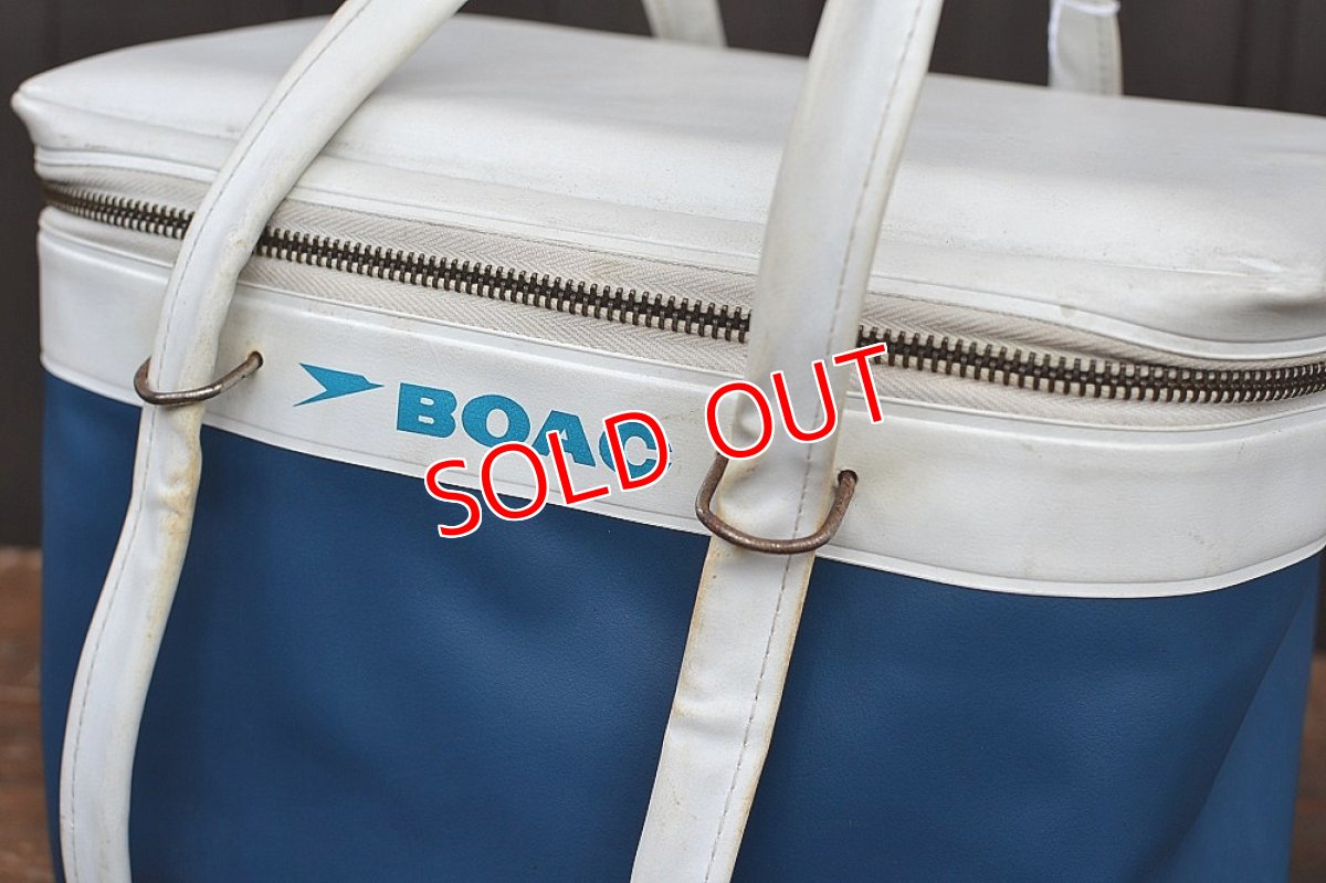 画像4: 70s BOAC英国海外航空ミニクーラーバッグ (4)