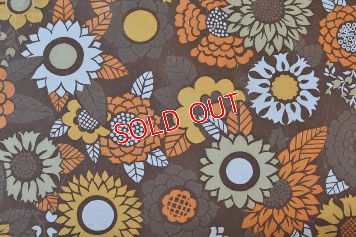 画像5: 70sレトロフラワートレーテーブル (5)