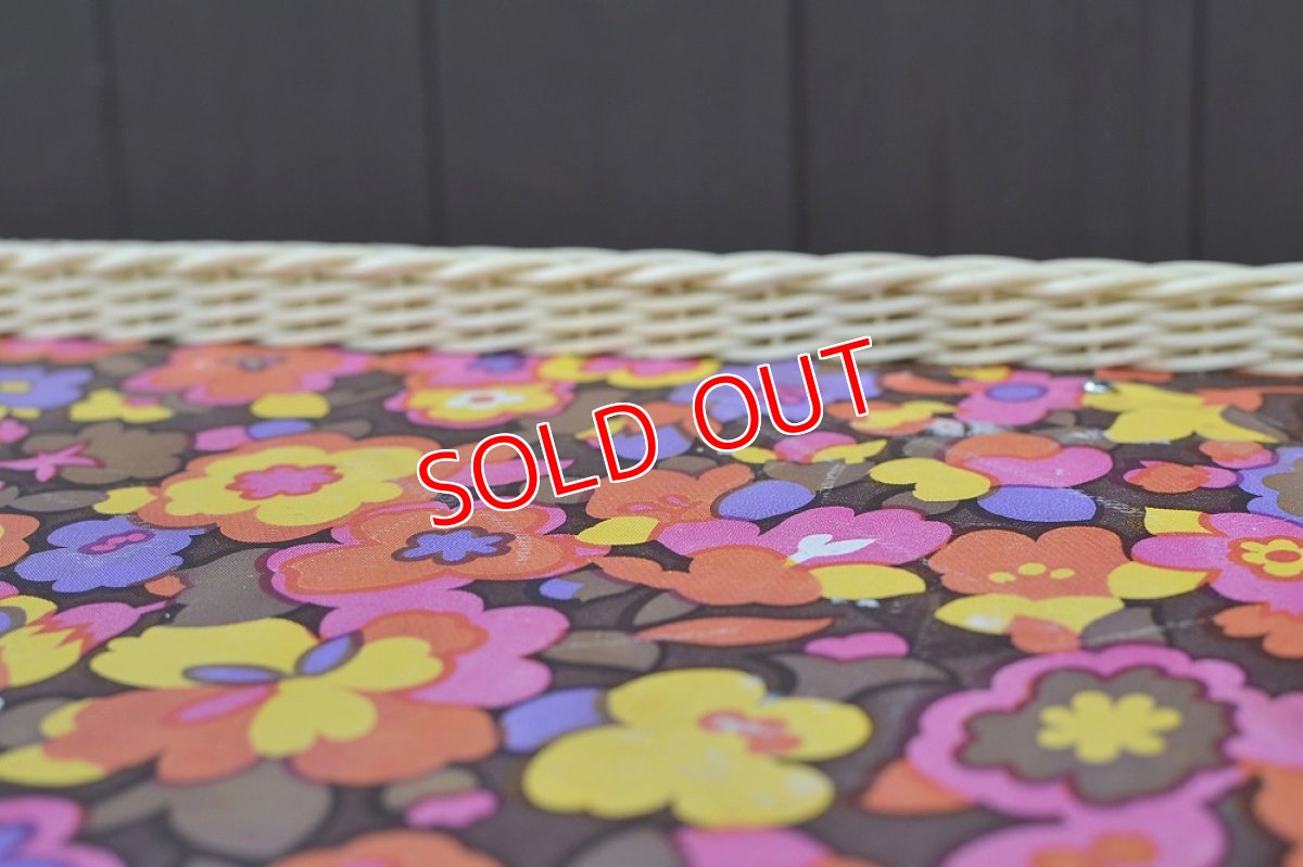 画像6: 80sレトロフラワートレーテーブル (6)