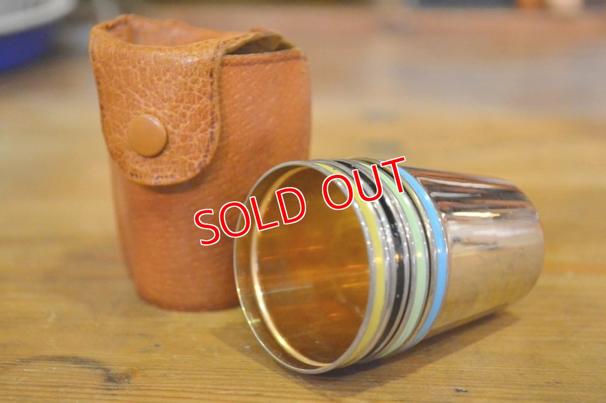 画像4: ステンレス製ショットグラス×４/レザーケース付き (4)