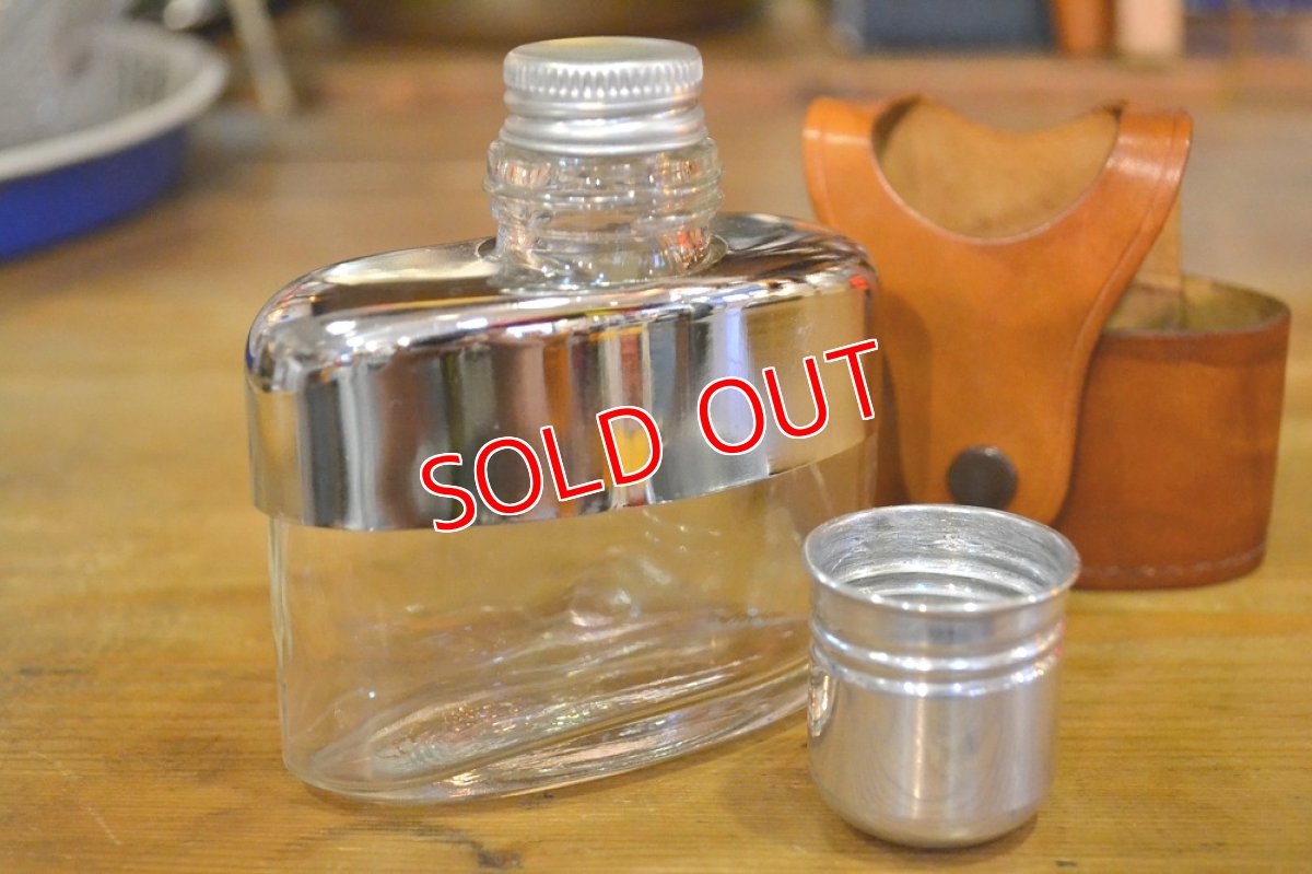 画像5: ガラススキットルS/革カバー茶 (5)