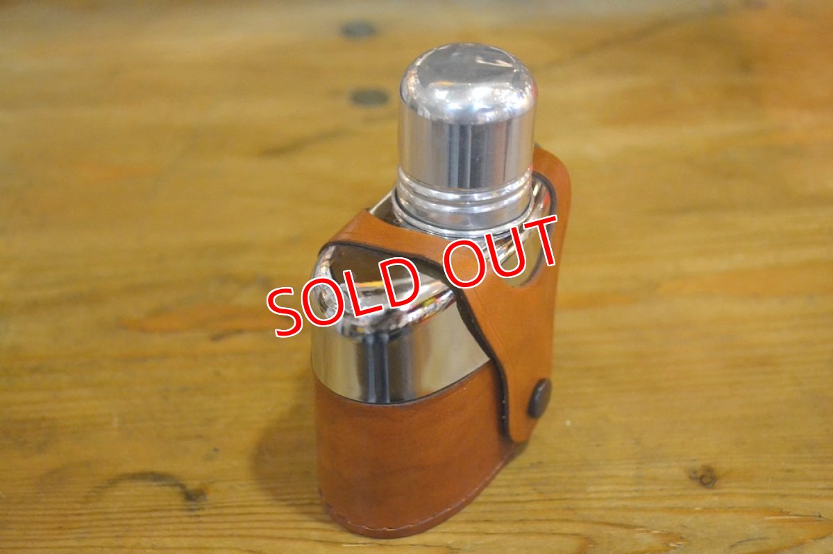 画像2: ガラススキットルS/革カバー茶 (2)