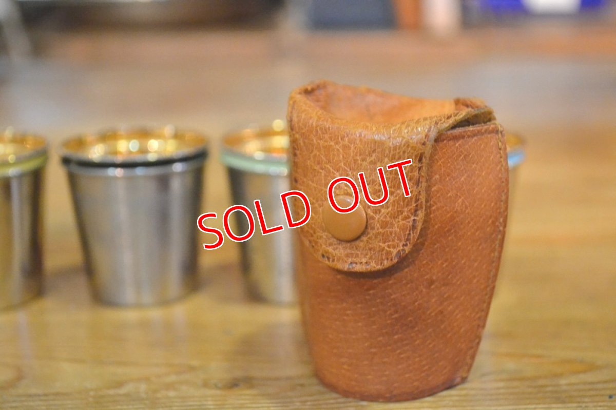 画像3: ステンレス製ショットグラス×４/レザーケース付き (3)