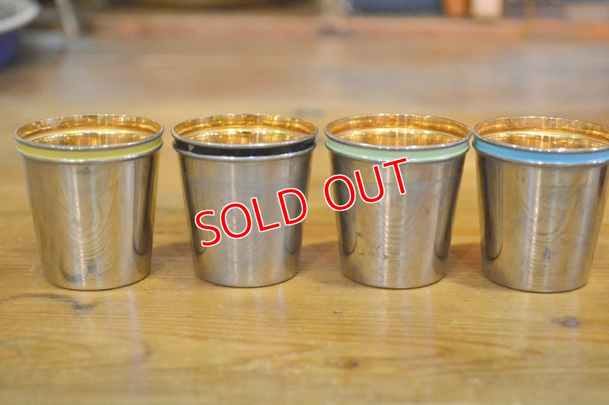 画像2: ステンレス製ショットグラス×４/レザーケース付き (2)