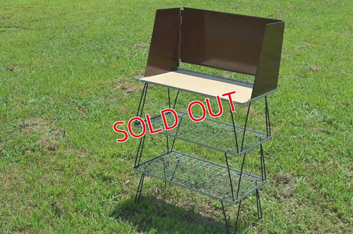 画像2: 70s Hago社キャンプキッチン/ブラウン×シルバー (2)