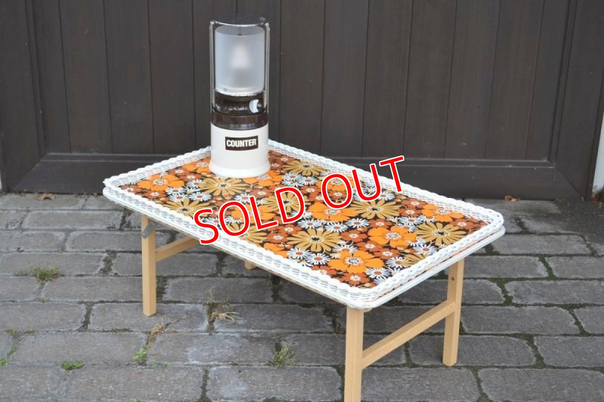 画像11: 70sレトロフラワートレーテーブル/デッドストック！ (11)