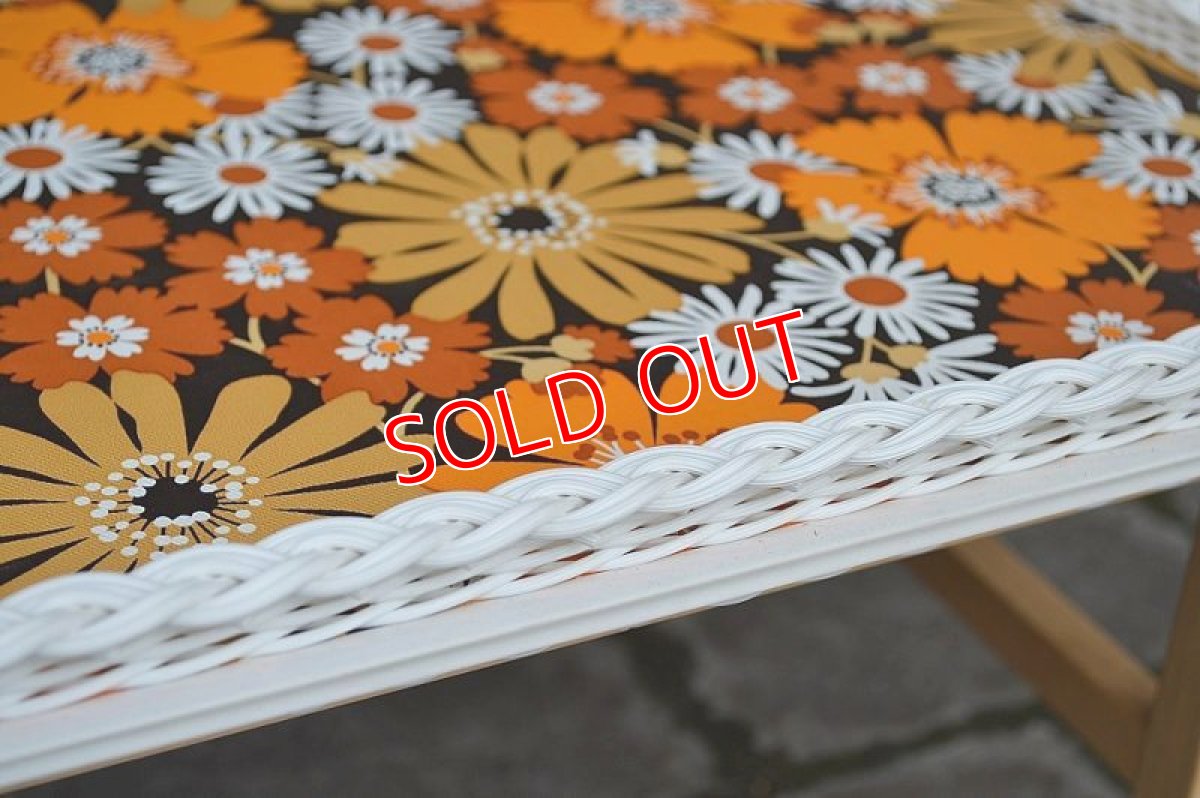 画像6: 70sレトロフラワートレーテーブル/デッドストック！ (6)