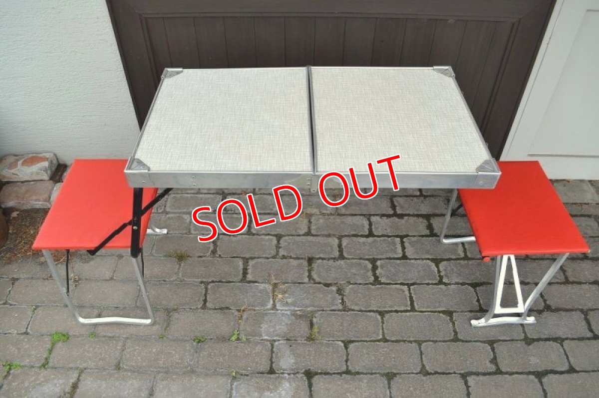 画像2: 60s 2シーターピクニックテーブル/ミントコンディション！ (2)