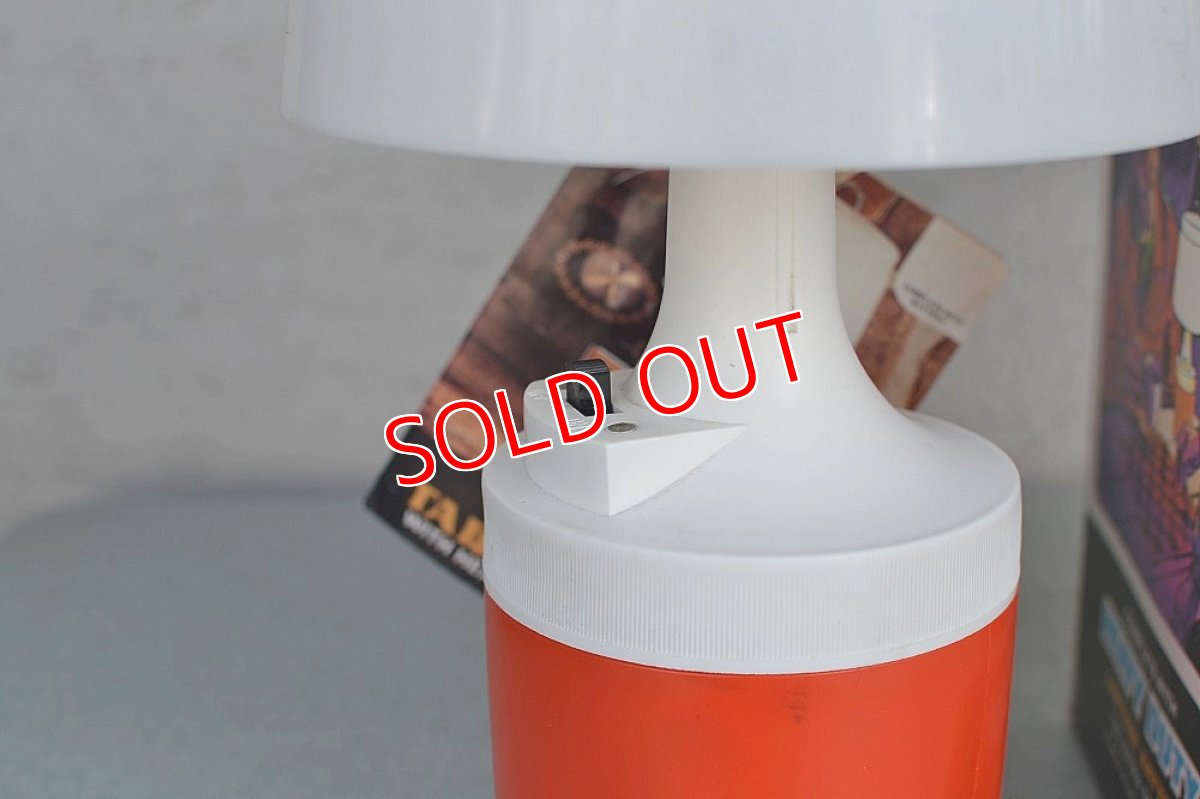 画像3: 70s RAY-O-BACポータブルテーブルランプ/オレンジ (3)