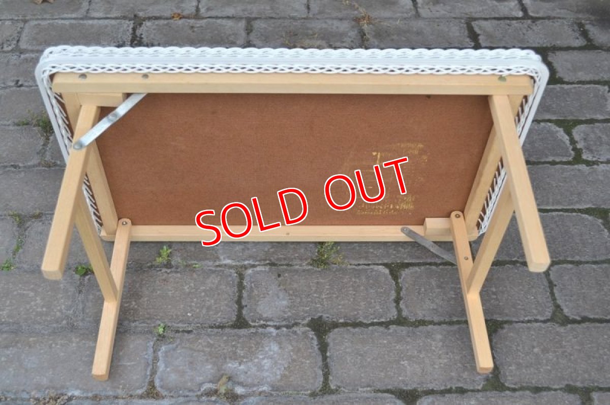 画像7: 70sレトロフラワートレーテーブル/デッドストック！ (7)