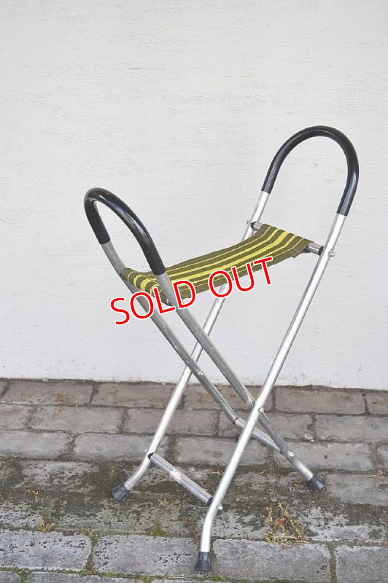 画像2: 70sアルミ折畳スツール (2)