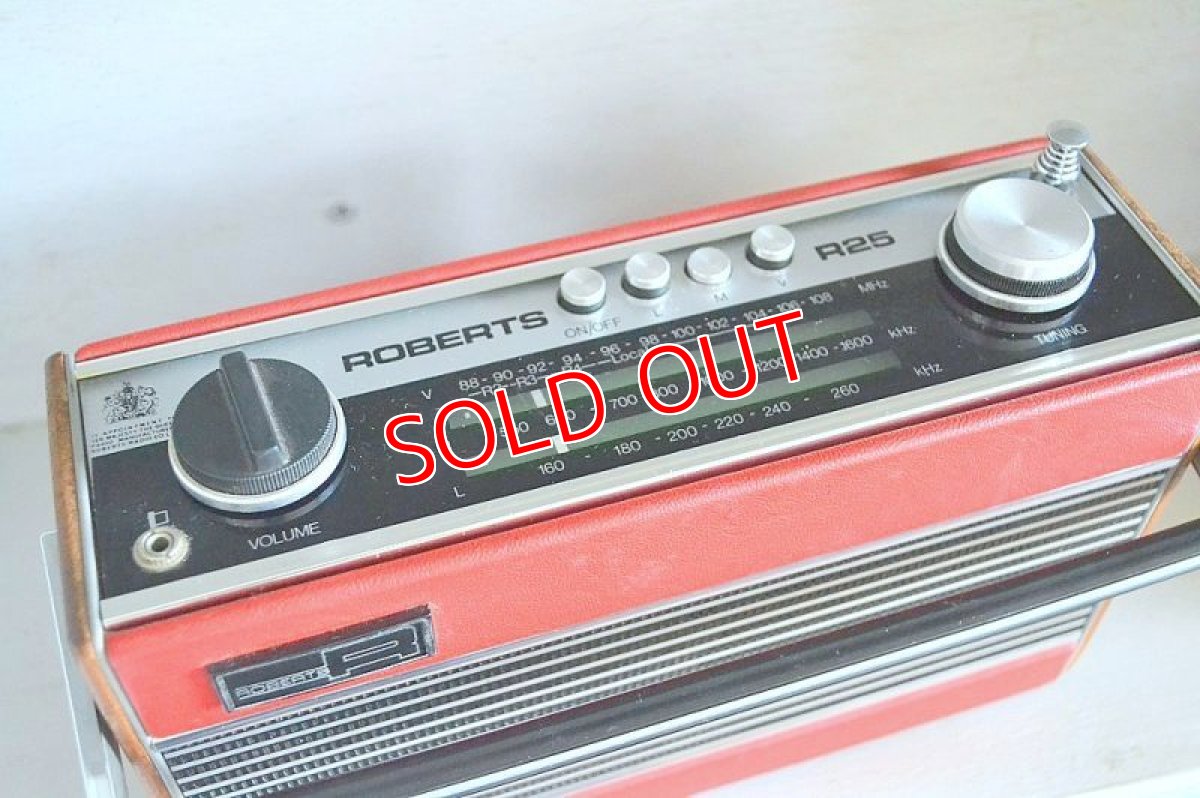 画像4: RobertsロバーツＲ２５トランジスターラジオ/オリジナル・レッド (4)