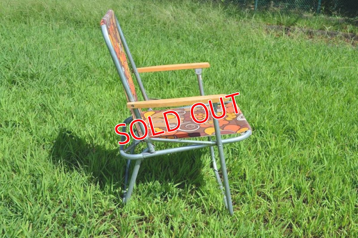 画像7: 70sレトロフラワー・ピクニックチェアＡ (7)