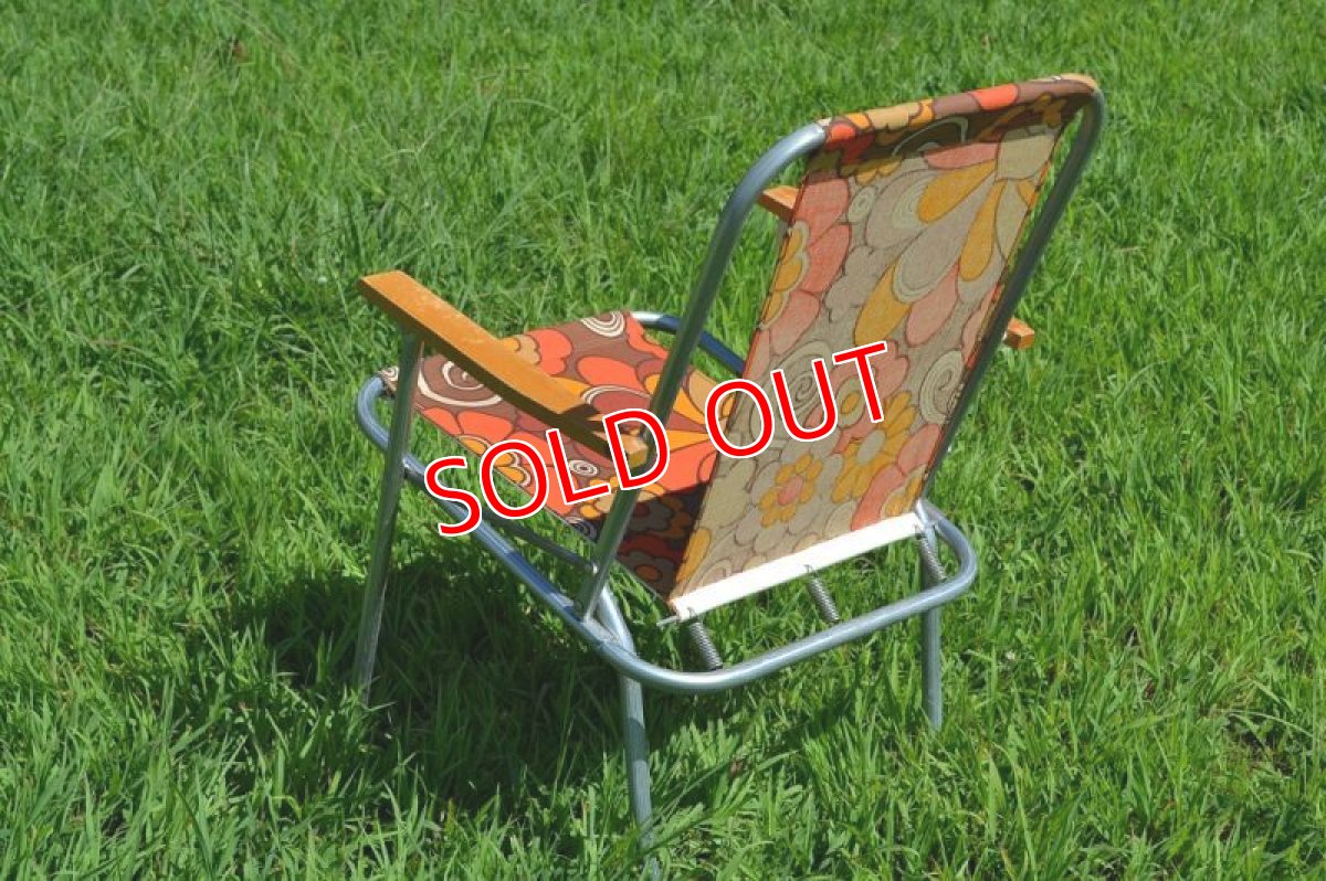 画像4: 70sレトロフラワー・ピクニックチェアＢ (4)
