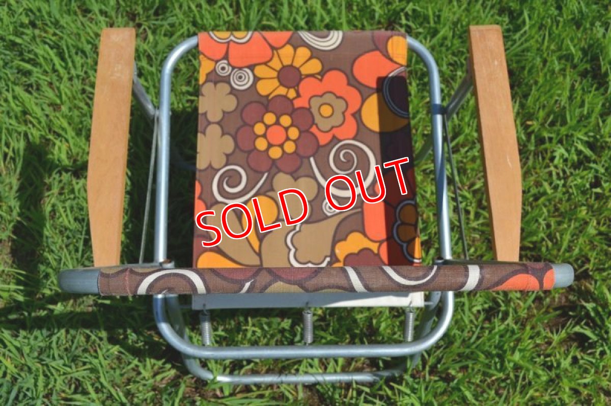 画像4: 70sレトロフラワー・ピクニックチェアＡ (4)