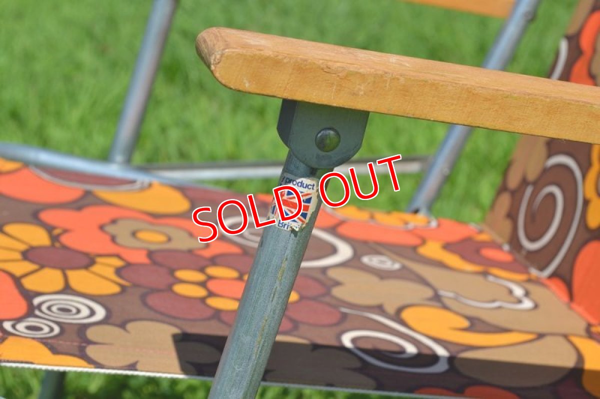 画像3: 70sレトロフラワー・ピクニックチェアＡ (3)