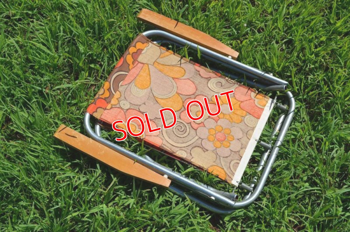 画像10: 70sレトロフラワー・ピクニックチェアＢ (10)