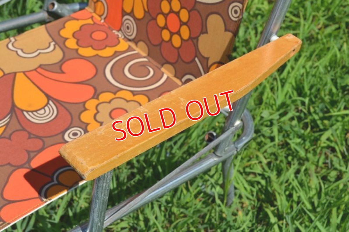 画像7: 70sレトロフラワー・ピクニックチェアＢ (7)