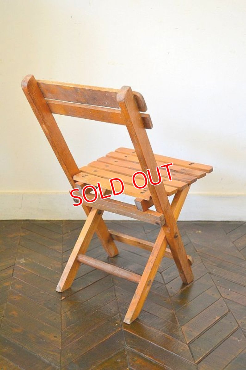 画像3: 木製フォールディング・チャイルドチェアB (3)