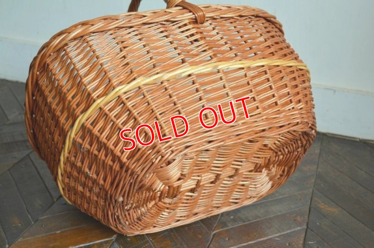 画像8: イギリス・ヴィンテージ ショッピングバスケットＤ (8)