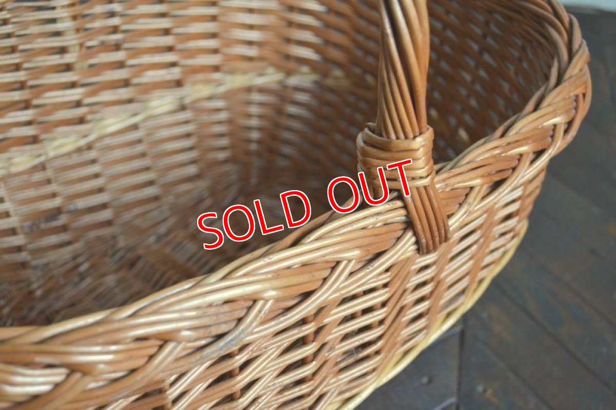 画像4: イギリス・ヴィンテージ ショッピングバスケットＤ (4)