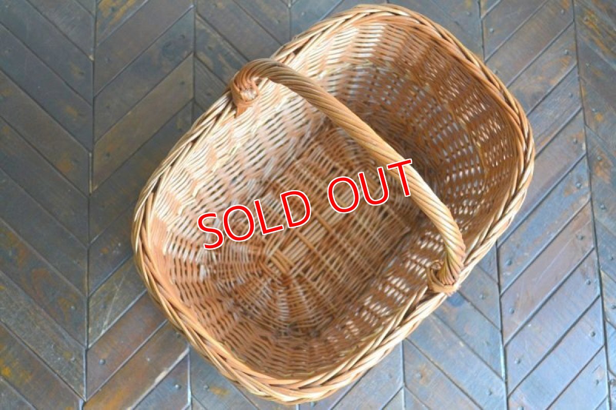 画像6: イギリス・ヴィンテージ ショッピングバスケットＤ (6)