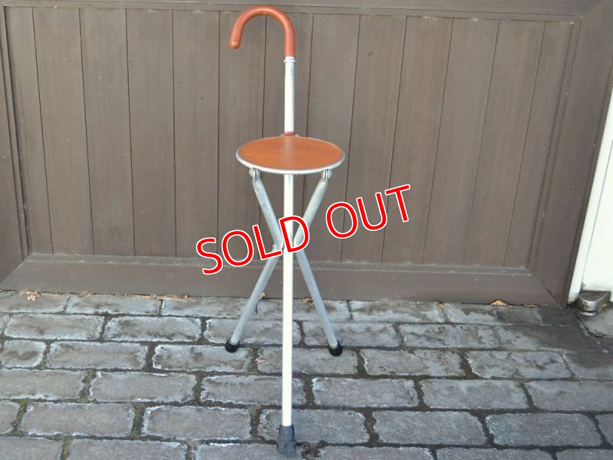 画像2: トリポッド・ステッキスツール (2)