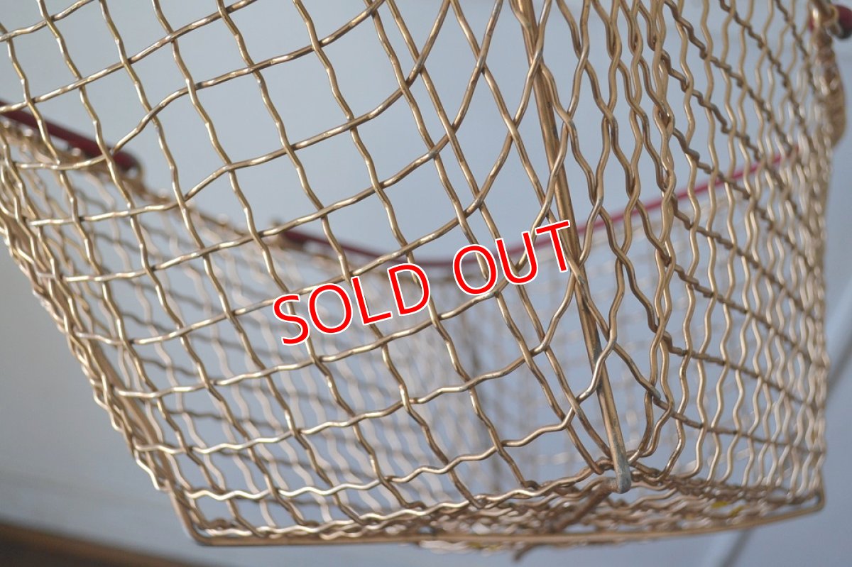 画像7: イギリス・ヴィンテージ  ワイヤーショッピングバスケット (7)