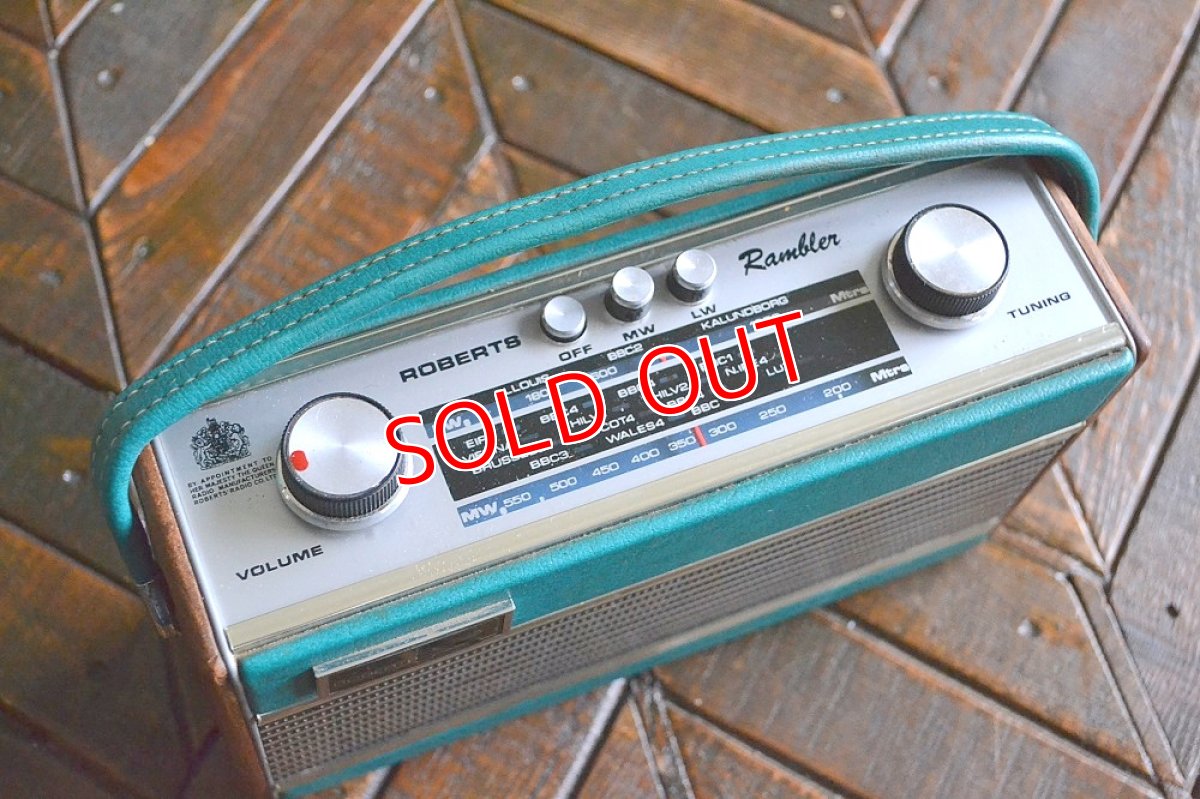 画像7: RobertsロバーツRamblerトランジスターラジオ/レアカラー・ターコイズブルー (7)