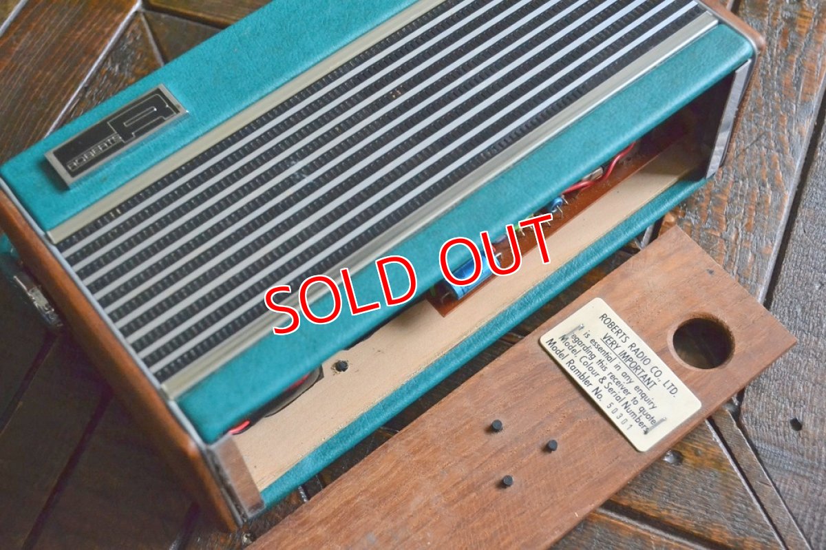 画像11: RobertsロバーツRamblerトランジスターラジオ/レアカラー・ターコイズブルー (11)