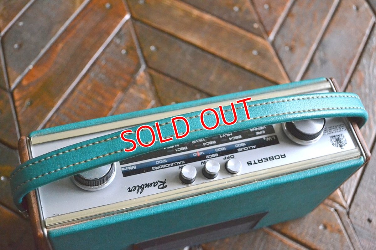 画像9: RobertsロバーツRamblerトランジスターラジオ/レアカラー・ターコイズブルー (9)