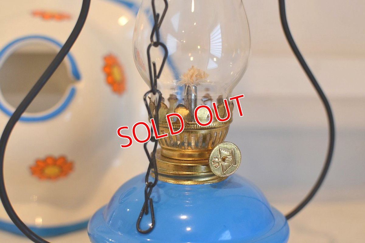 画像3: 60sヴィンテージ・レトロフラワーシェード・オイルランプ (3)