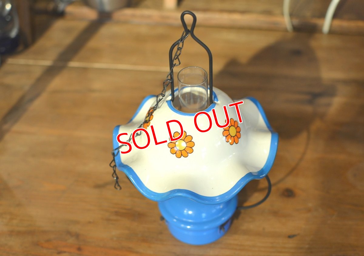 画像6: 60sヴィンテージ・レトロフラワーシェード・オイルランプ (6)