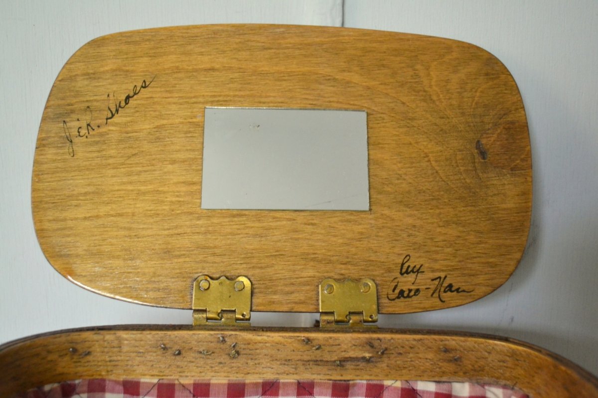 画像7: US70sカロナンバスケット レトロフラワー (7)