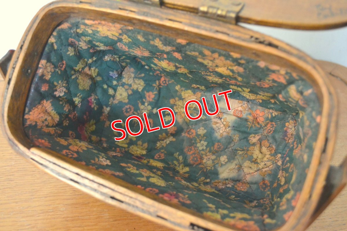 画像9: US70sカロナンバスケット レトロフラワー＆少女 (9)