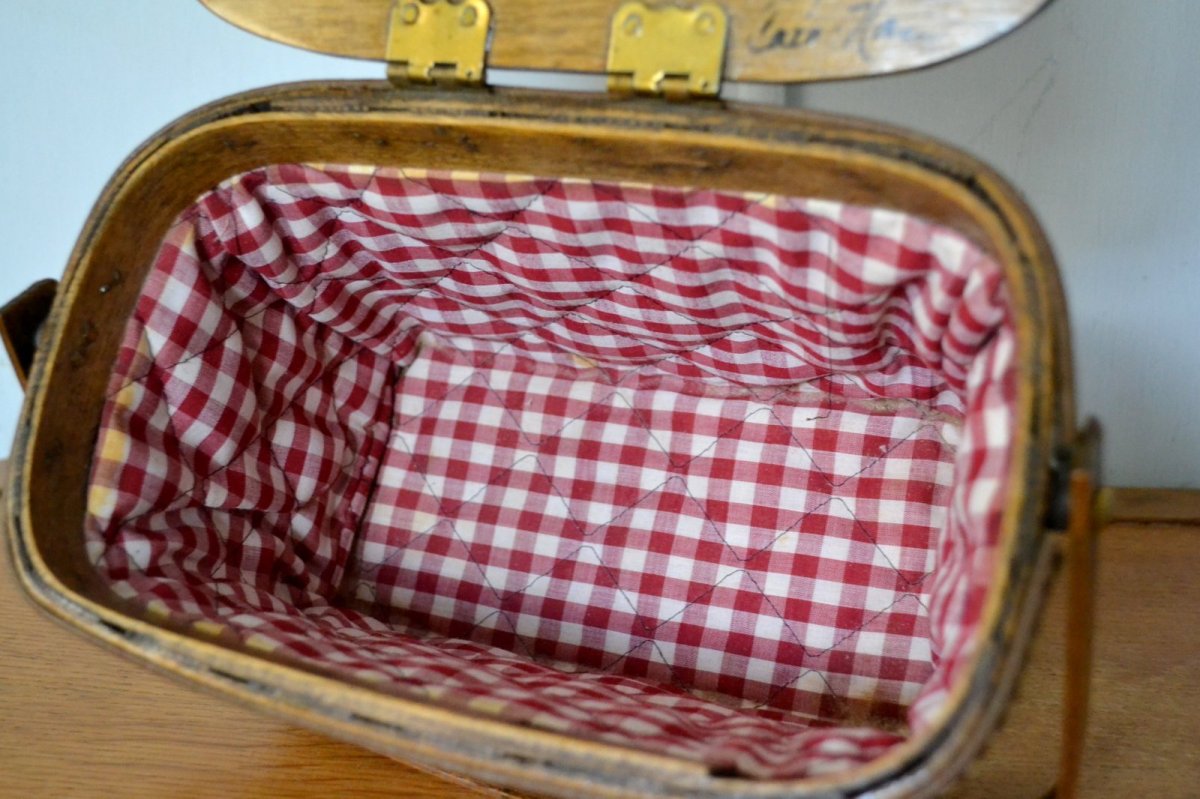 画像9: US70sカロナンバスケット レトロフラワー (9)