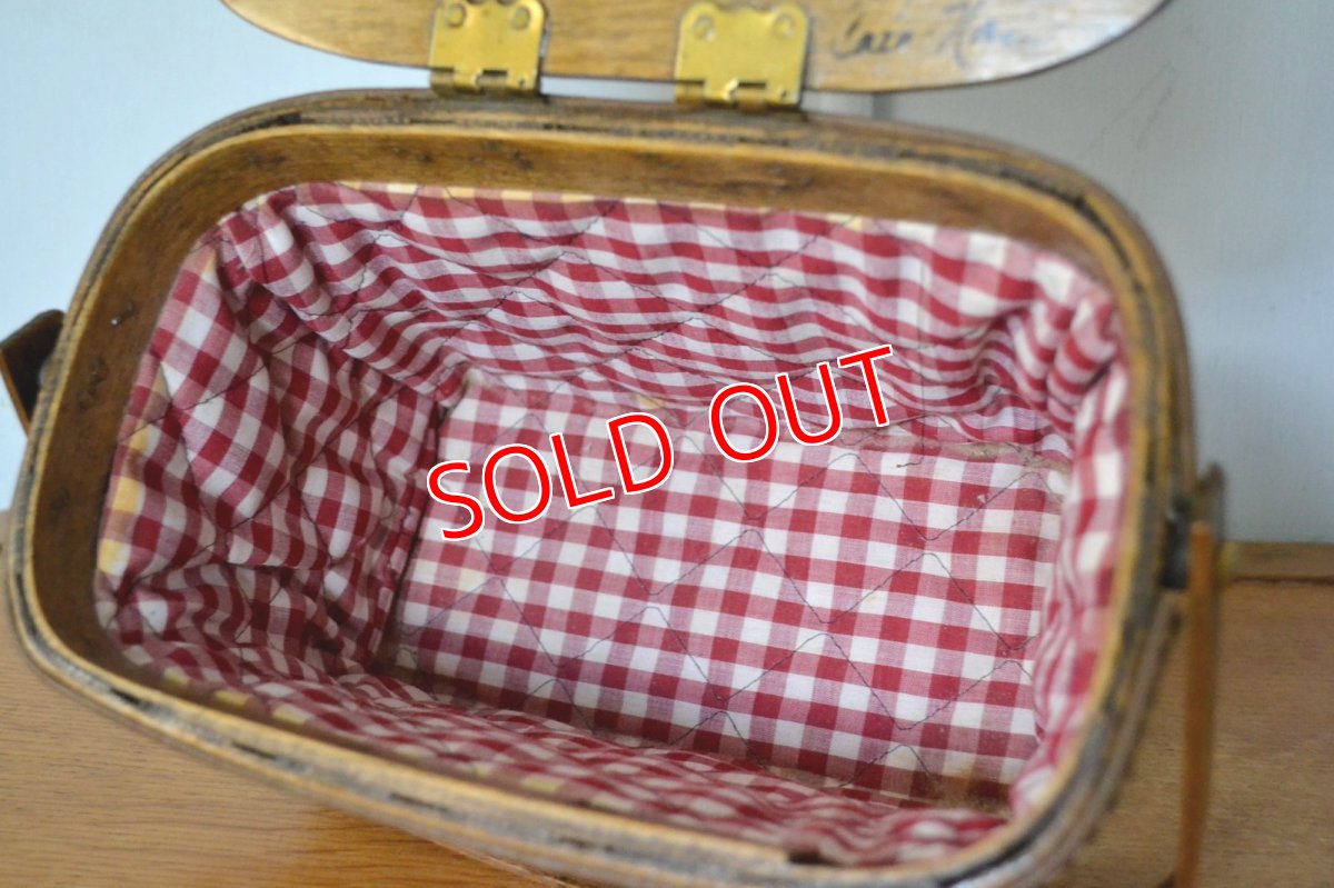 画像9: US70sカロナンバスケット レトロフラワー (9)